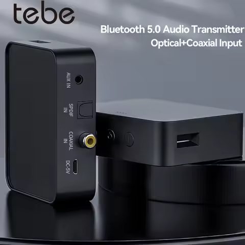 Tebe Bluetooth 5.0 Audio Transmitter Optical Coaxial 3.5mm Aux Wireless Stereo Music Adapter With TF