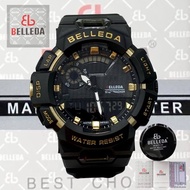 Jam Tangan BELLEDA original lelaki perempuan analogue + Digital display, wrist watch for men with free BELLEDA Box
