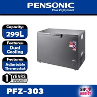 Pensonic Chest Freezer 299L PFZ-303 Peti Sejuk Beku