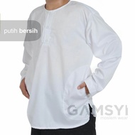 Baju Koko polos Dewasa tanpa kerah /KOKO GAMSYI