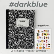 Vở CRABIT Composition 200 300 500 trang kẻ ngang bìa bồi cứng (tặng sticker)