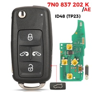 Jingyuqin 7n0837202k /f/ae Remote Key 315/434mhz For Vw Sharan Multivan Caravelle Transporter Id48 N