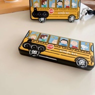 GANTUNGAN HP Cute Case Zfold7 Snoopy Peanuts Dog Puppy School Bus Boy Cartoon Cute With Chain Hanger