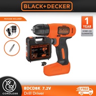 BLACK &amp; DECKER Cordless Drill Driver BDCD8K 7.2V Use Micro USB Charger