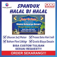 SPANDUK BANNER ACARA HALAL BI HALAL 3x2 Meter CUSTOM REQUEST GRATIS DESAIN MURAH PROSES CEPAT POJOK 