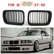 [Loviver] Exterior front hood Grill cover bonnet For BMW E36 97-99 3Series Gloss, Black