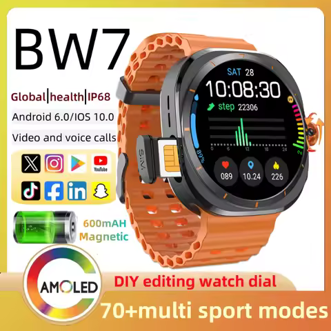 New BW7 Smartwatch，1.46-inch AMOLED Screen， 600mAh Battery ，Multi-Function Sports Fitness Tracker ，H