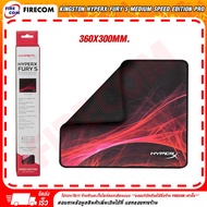แผ่นรองเมาส์ Mouse Pad Kingston HyperX Fury S Medium Speed Edition Pro Gaming (HX-MPFS-S-M,360x300mm