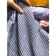 C288 - Karo striped rough Kate fabric, no stretch, 2 pieces (0.65m and 0.35m x 1.5m)
