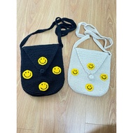 Thailand North Qinglai/Cute Durable Handmade Smile Yarn/Side Shoulder Knitting Bag About 21cm