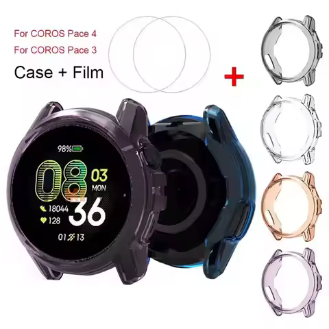 2 in 1 Protective Case Cover For COROS PACE 4 3 Bumper Frame+Tempered Glass Film For Coros Pace 2 Sc