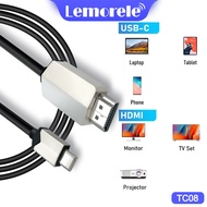 Lemorele USB C to HDMI Adapter Type C to 4K HDMI Cable HDMI Converter Usb C Hub For Projector TV Monitor