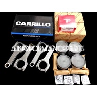 SET COMBO MITSUBISHI 4G93T CARRILLO H-BEAM CONROD & TOYOTA 81.5MM SUPERCHARGE PISTON