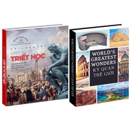 Book A Brief History of Philosophy and Wonders of the World Cultural History Book Hardcover 2 Books 