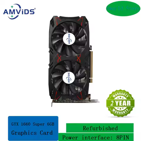 GTX 1660 Super 6GB Graphics Cards 192Bit GDDR6 HDMI-Compatible DP DVI GPU 1660S 6G Gaming Video Card