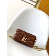 *** Dynamic 163 Wallet On Chain Go-14 Handbag M13139 Black M13841 Brown Chain Bag Crossbody Bag Shou