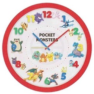 POKÉMON - (紅框 / 寵物小精靈) 日本寵物小精靈卡通公仔立體數字掛牆鐘