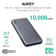 Aukey PB-Y41 Sprint X 10K 30W 10000mAh Portable Power Bank with PD 3.0 - Gray