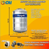 TOREN TANGKI AIR - PENGUIN - TBSK500 - 500 LITER - STAINLESS Ready