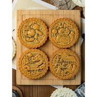 🔥 小月餅模具 🔥 DIY HOTSELLING 中秋節 2025 Hand Press Mid Autumn Moon Cake Mold Baking Tools 綠豆糕模 ❁Sanmu Orig