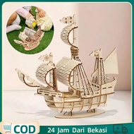 LAYAR Large 3D Puzzle Children's Educational Toys 3D Wooden Puzzle 3D Puzzle Toy Boat Model Display 