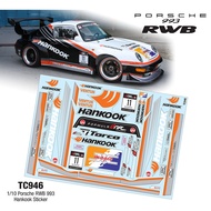 Team C Sticker TC946 1/10 Porsche RWB 993 Hankook Sticker