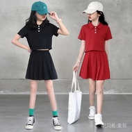 SR4 Ready Stock-Girls Suit Children Suit Summer Children Baseball Uniform Two-Piece Suit MMIG