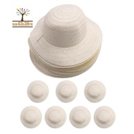 20 Pcs DIY Straw Hat Set Beach Summer Work Farmer Hats for Men Women Kids Cowboy Birthday Party Deco