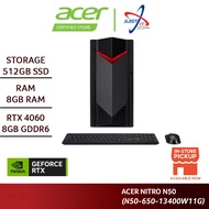 ACER NITRO N50-650-13400W11 (i5-13400F) / N50-650-13700W11 (I7-13700F) GAMING PC (8GD4 512SSD / RTX4