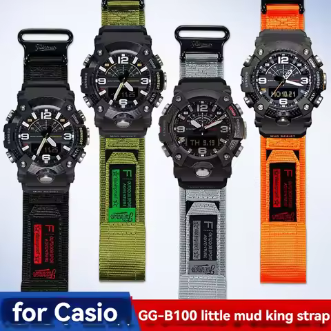 For CASIO G-Shock GG-B100Mudmaster 3rd Gen - Replacement Nylon Canvas Strap Outdoor Watch Band Milit