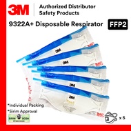 3M Aura 9322A+ P2/FFP2 with Valve / Premium Particulate Disposable Respirator/ Haze Mask/ Dust Mask/
