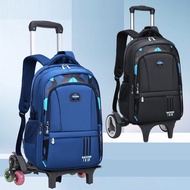*Ready Stock* 6 Wheels Good Quality Trolley Luggage Bag Rolling Backpack Trolley School Bags Kids Lu