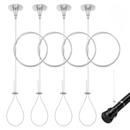 4pcs Adjustable Ceiling Rod Holder Set, Max Length 78 Inches, Heavy-duty Support To Prevent Sagging,