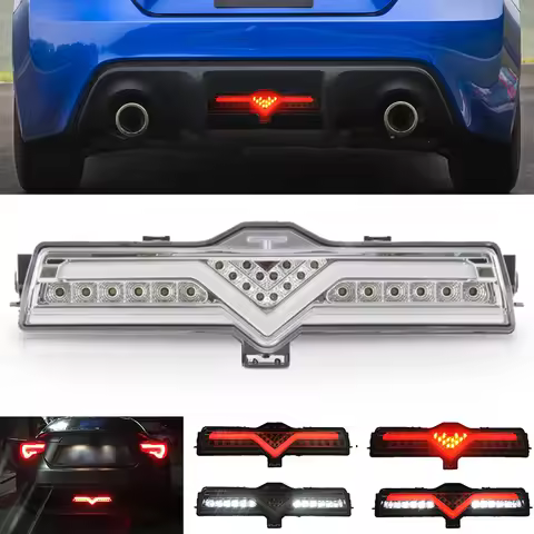 Clear LED Rear Bumper 3rd Brake Reverse Lights Fog Lamps For 2013-2020 FRS BRZ 86