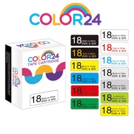 COLOR24 for Brother 18mm Waterproof Shell Compatible Sub-Factory Label With Sticker PT-D460BT PT-H11