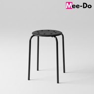 Cafe Plastic Round Chair, Stackable Meatball Bench