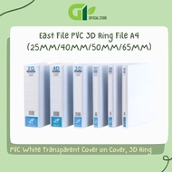 [GY Office] East File /K2 PVC 3D Ring File A4 (25MM/40MM/50MM/65MM)