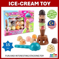 Ice cream toys Ice cream toys for kids mainan aiskrim mainan ice cream 冰淇淋玩具 ice cream tower stackin