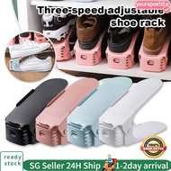 (SG Seller) Shoe Rack Shoe Stacker Shoe Slots Double Shelf Space Savers  Adjustable Cabinets Shoe Storage Shoe Box 鞋架