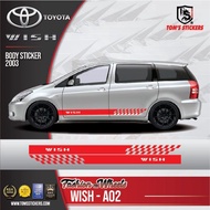 👍👍 TOYOTA WISH CAR BODY STICKER SET WISH - A02