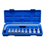 SB TOOLS 10Pcs Torx Bit Socket Set (T8~T55)