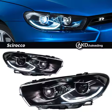 Headlight For VW Scirocco 2008-2018 Scirocco Car автомобильные товары LED DRL Hella Xenon Lens Hella