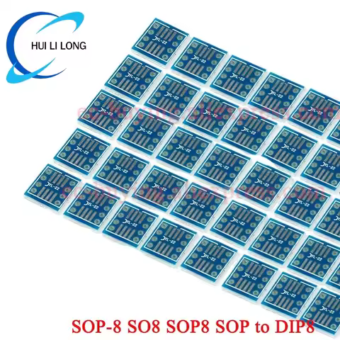 50Pcs/2pcs SOP8 SO-8 SO8 SOP-8 TO DIP8 Adapter PCB Board Converter Transfer Plate MSOP8 SOIC8 TSSOP8