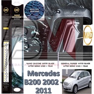 Mercedes B200 2002 - 2011 T1 1set 2pcs Japan technology MAD Nano Silicone Wiper Windscreen Windshiel