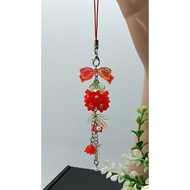 Phone charms; handphone dangle; handmade phone beaded charms; beadedphone charms