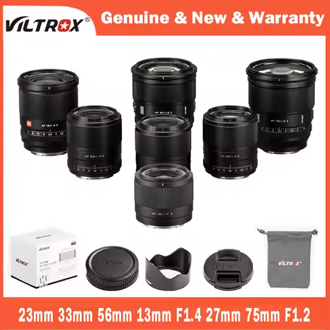 VILTROX 23mm 33mm 56mm 13mm F1.4 27mm 75mm F1.2 APS-C Camera Lens For Sony E Fujifilm X Nikon Z Moun