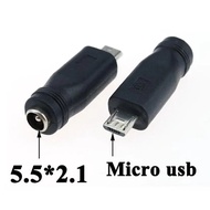 Adapter Konektor DC Jack 5.5 x 2.1mm Female To USB 2.0 Male Female / Micro USB / Type-C