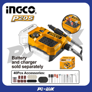 INGCO เครื่องเจียรสายอ่อน 20V ไม่รวมแบตเตอรี่และที่ชาร์จ CMGLI2001