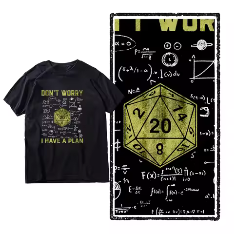Novelty Dungeon Dragon T Shirts Graphic Streetwear Short Sleeve I Have A Plan D20 Dice Role Playing 
