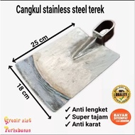 (100% Guarantee) STAINLESS Steel Hoe White Non-stick Thick Steel Hoe Size 18 cm New
